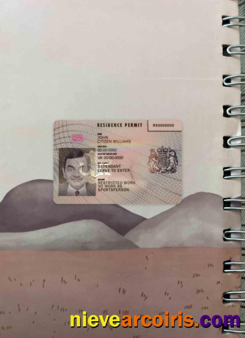 UK residence permit photolook